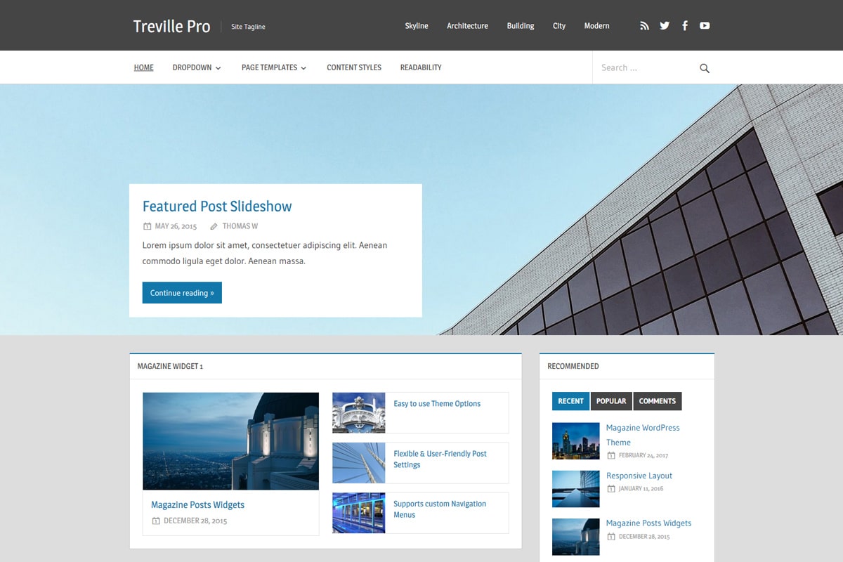 Unser neuestes Theme Treville ist nun verfügbar – ThemeZee
