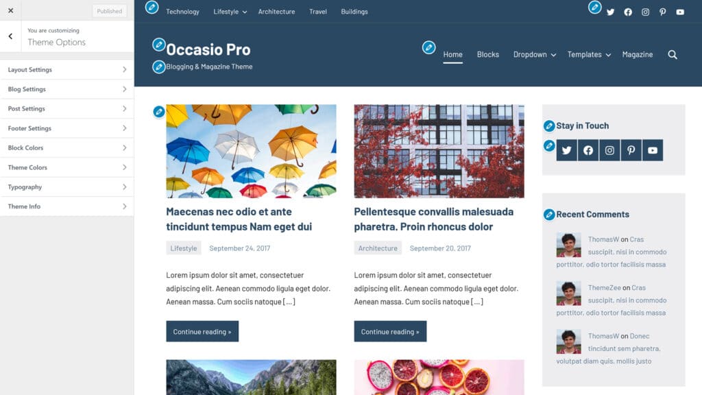 Occasio Documentation – ThemeZee
